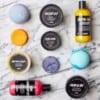 LUSH products on marble