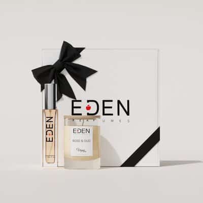 eden perfume and candle set